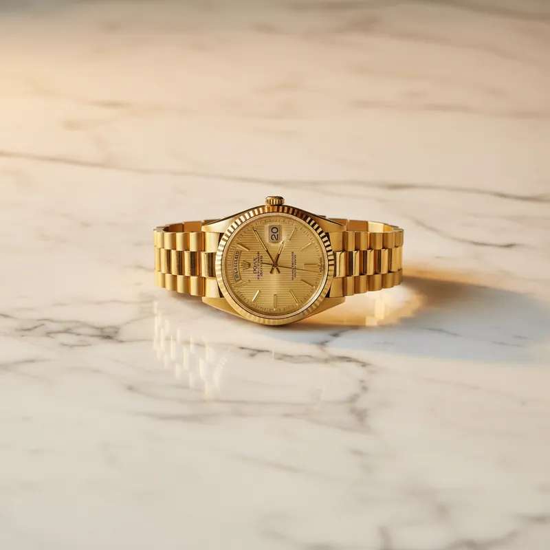 jewelry product with Marble & Gold preset