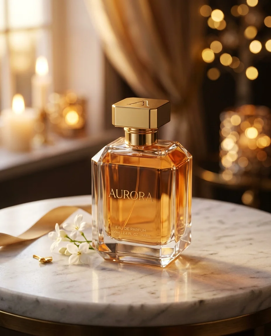 Perfume bottle generated with keyword-style prompt