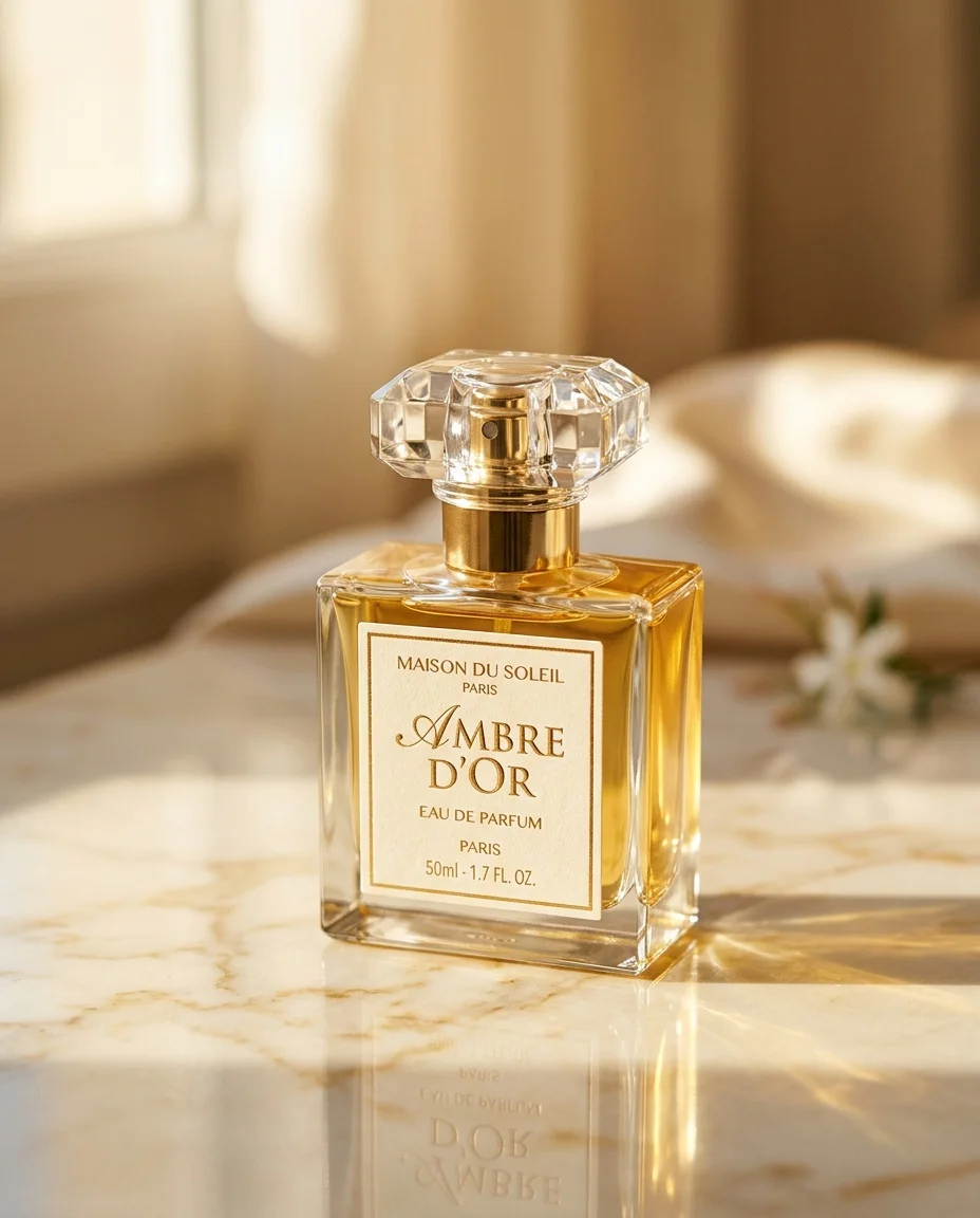 Perfume bottle generated with natural language prompt